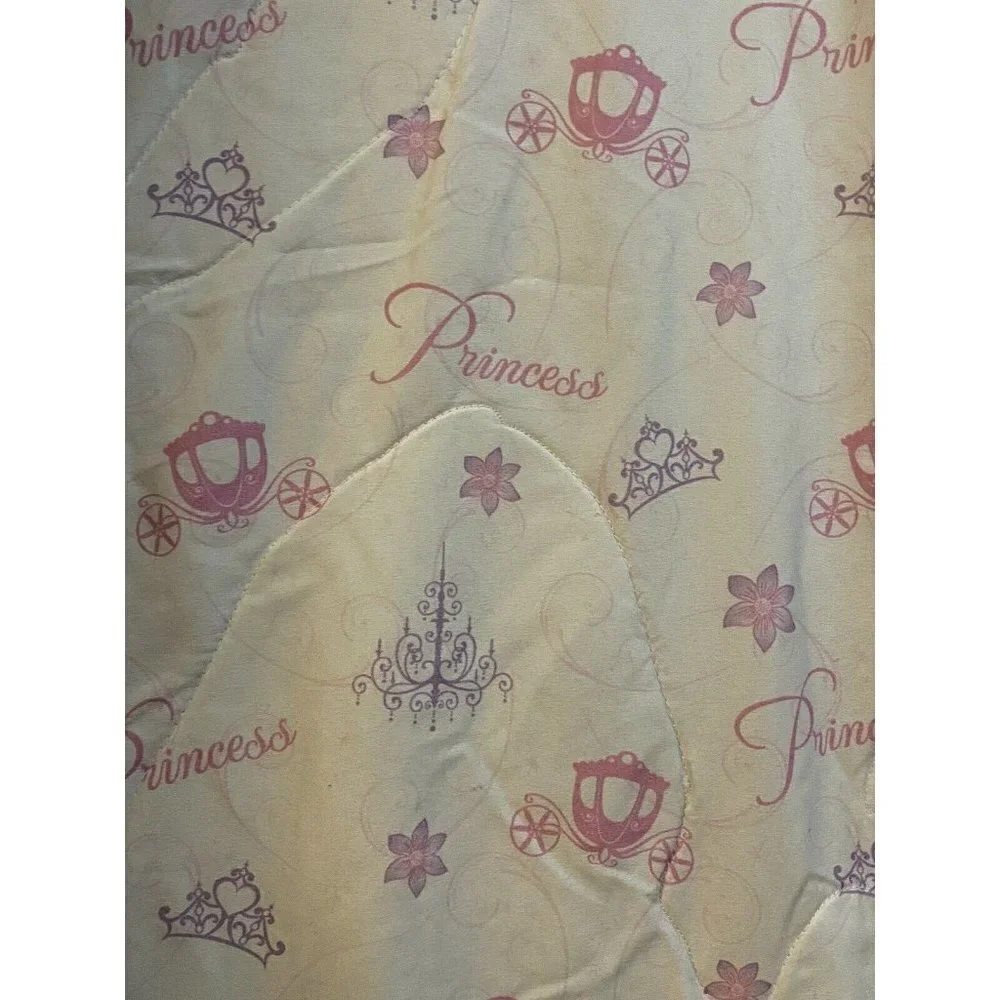 Disney Vintage Cinderella Princesses Reversible Comforter Blanket Throw 56x41